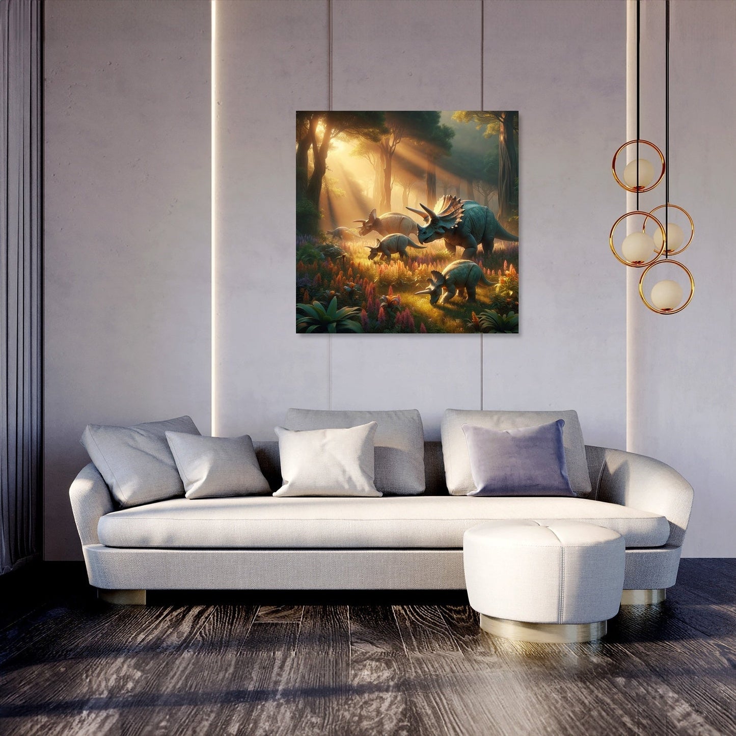 Dawn Grove Triceratops Canvas