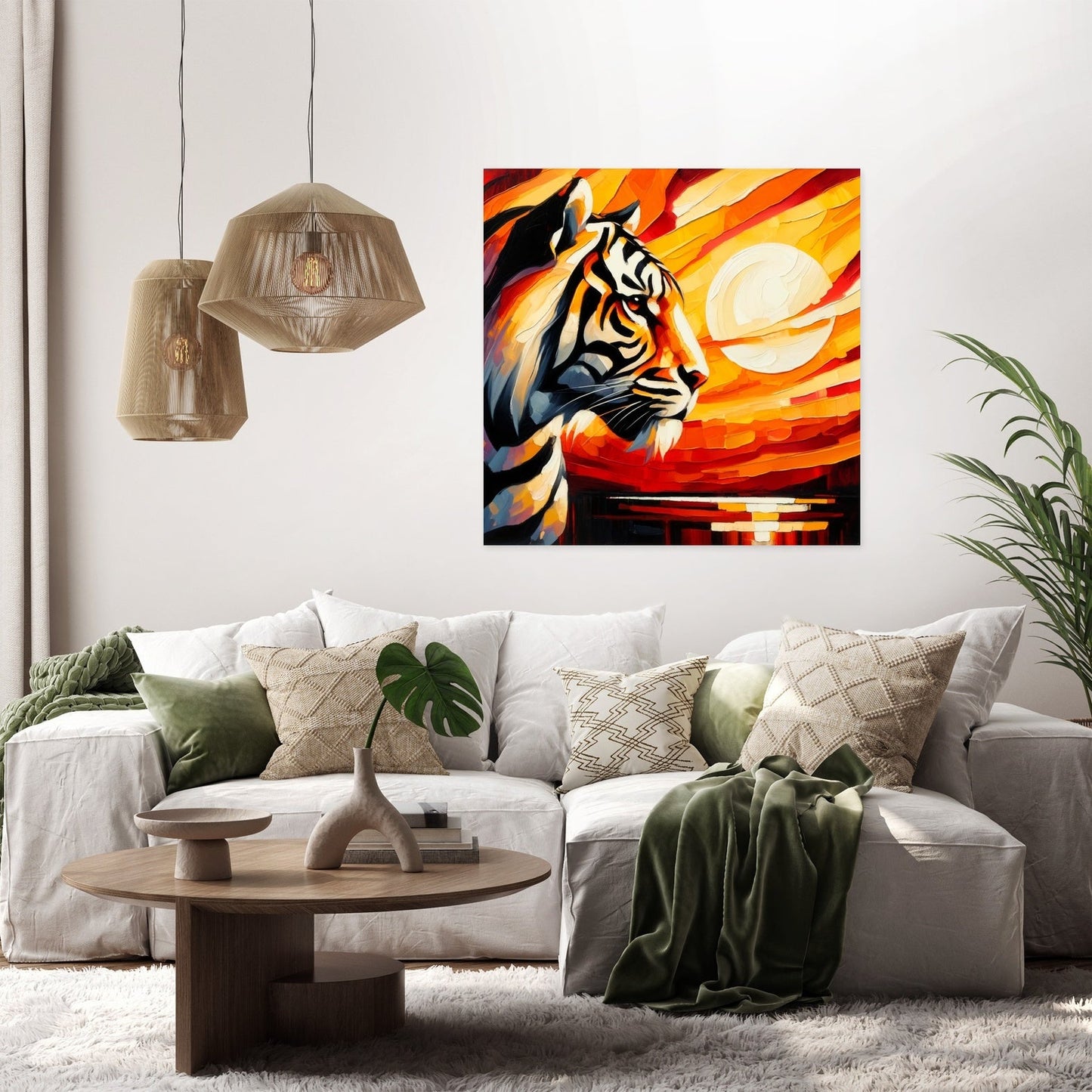 Sunset Tiger Blaze Canvas