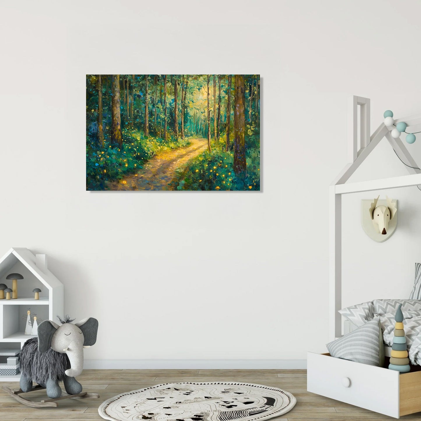 Enchanted Glow Forest Canvas