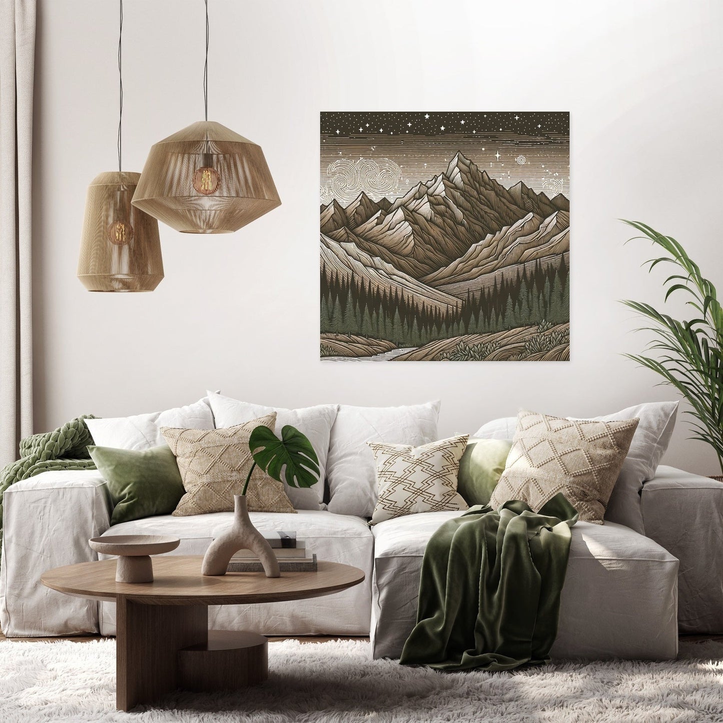 Midnight Mountain Canvas