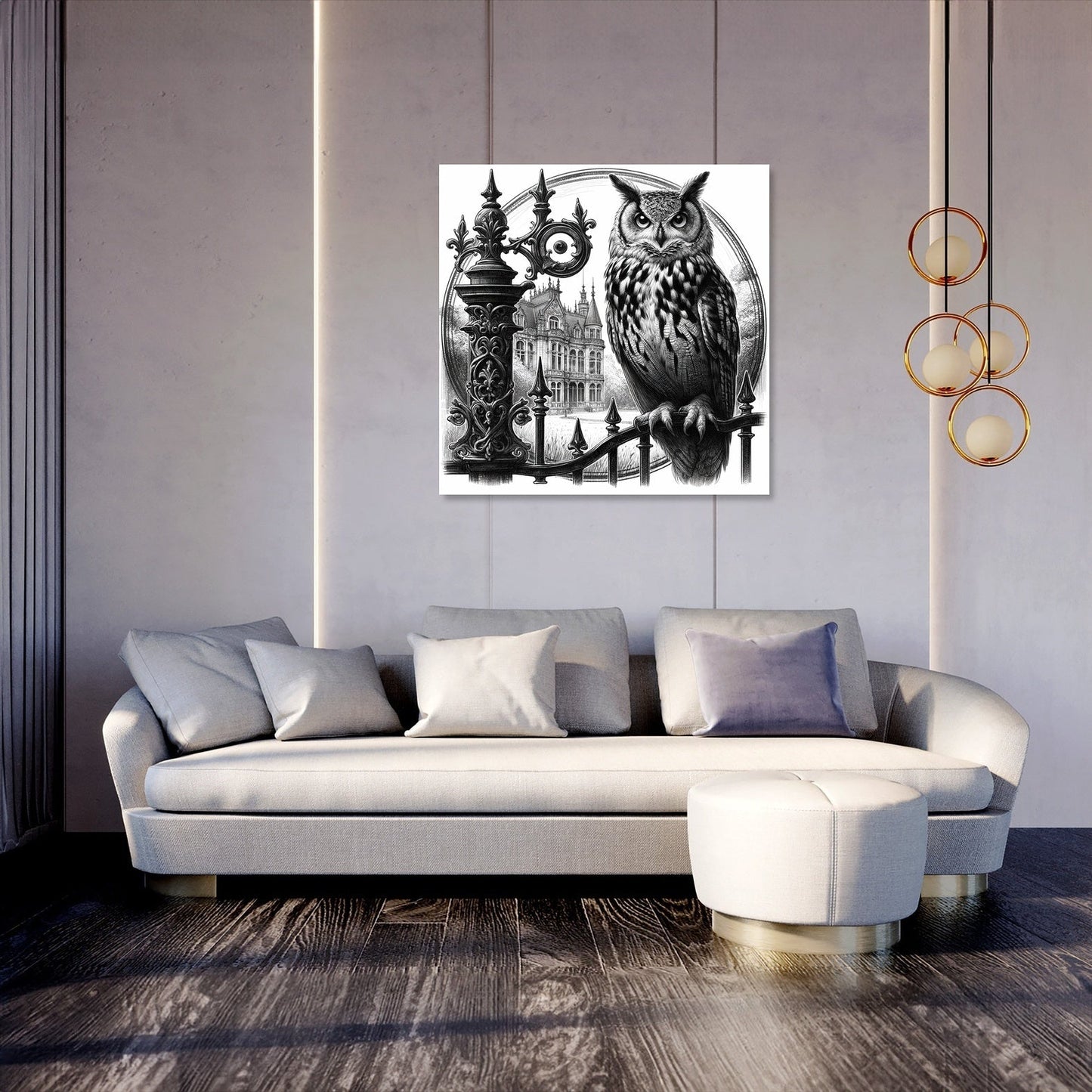 Victorian Owl Canvas