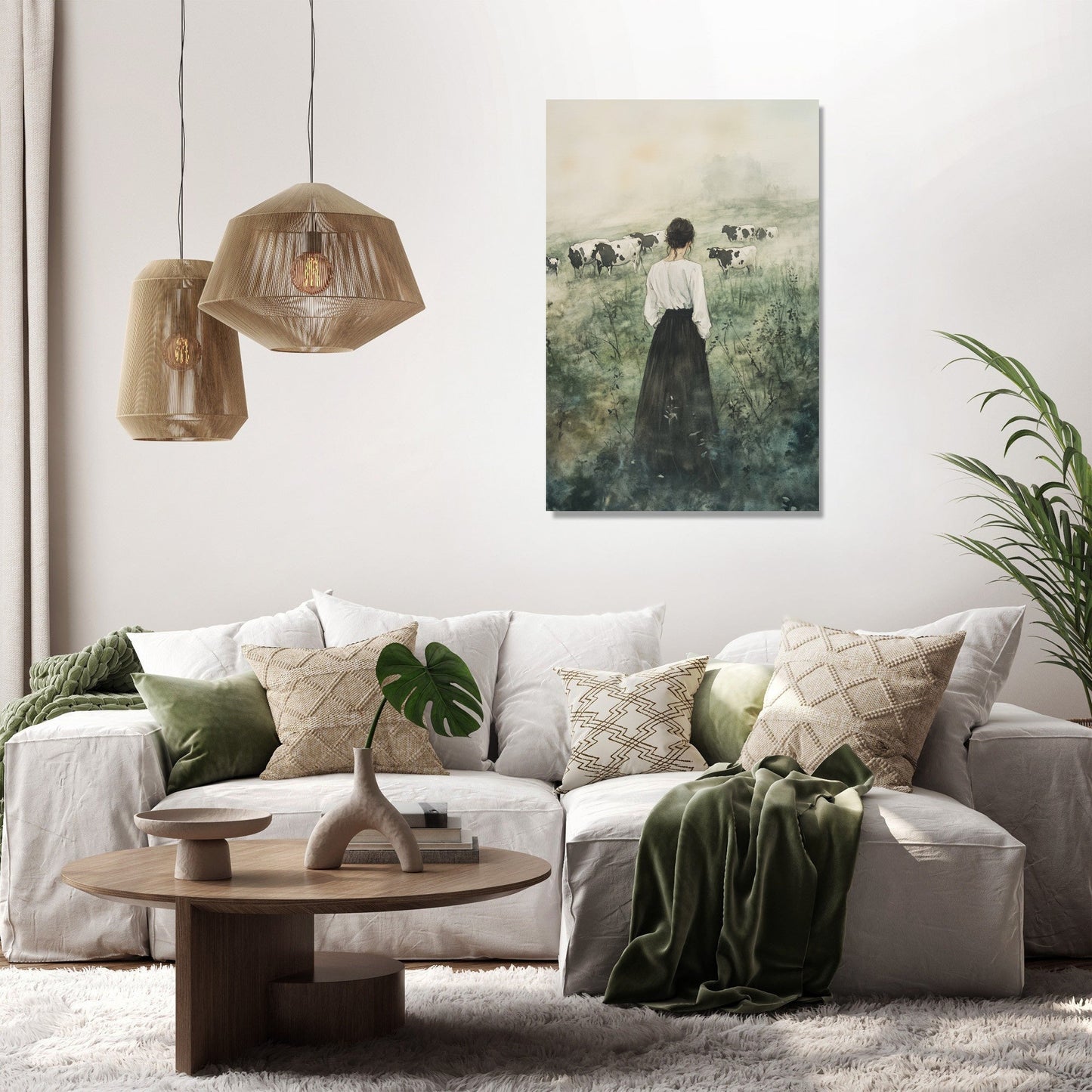 Grazing Cows Canvas
