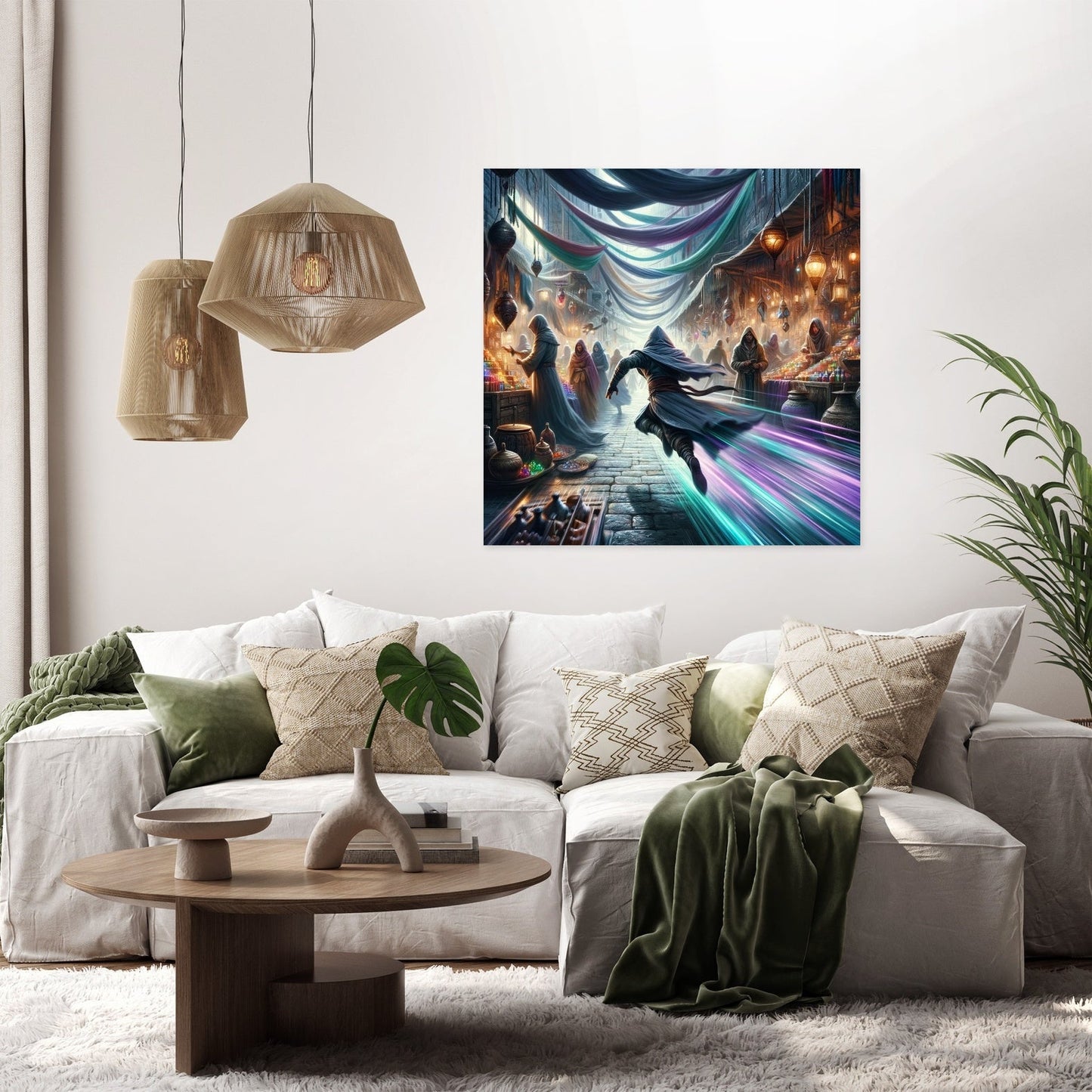 Market Chase Mystery Canvas