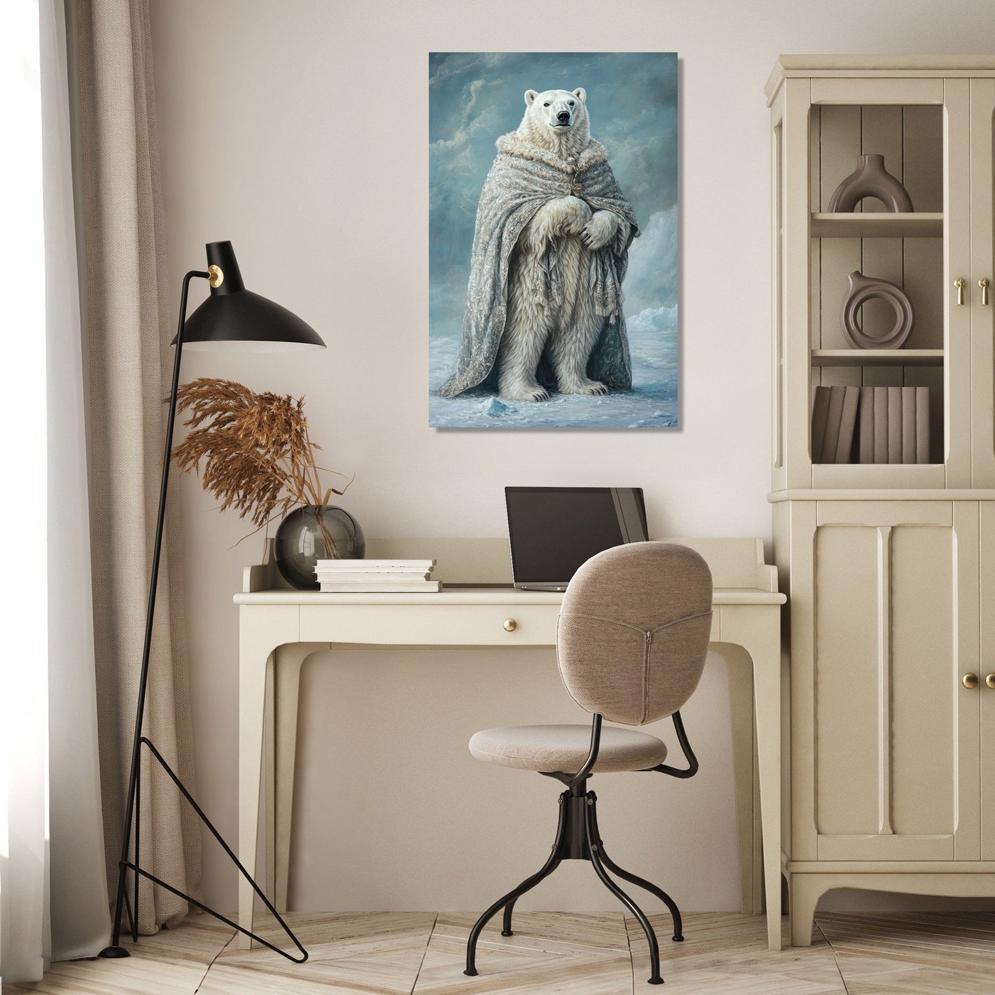 Polar Bear Elegance Canvas