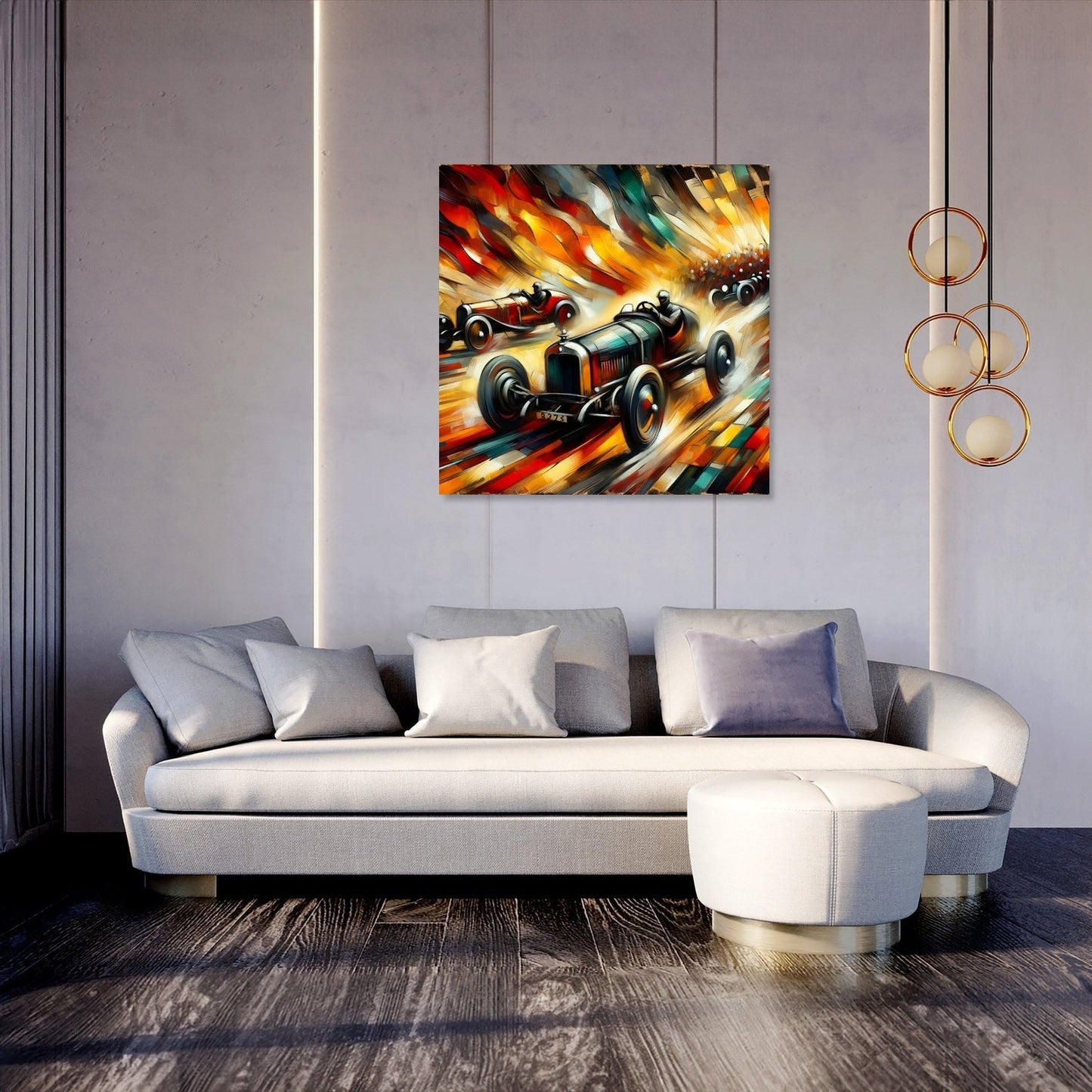 Race of Flames Canvas