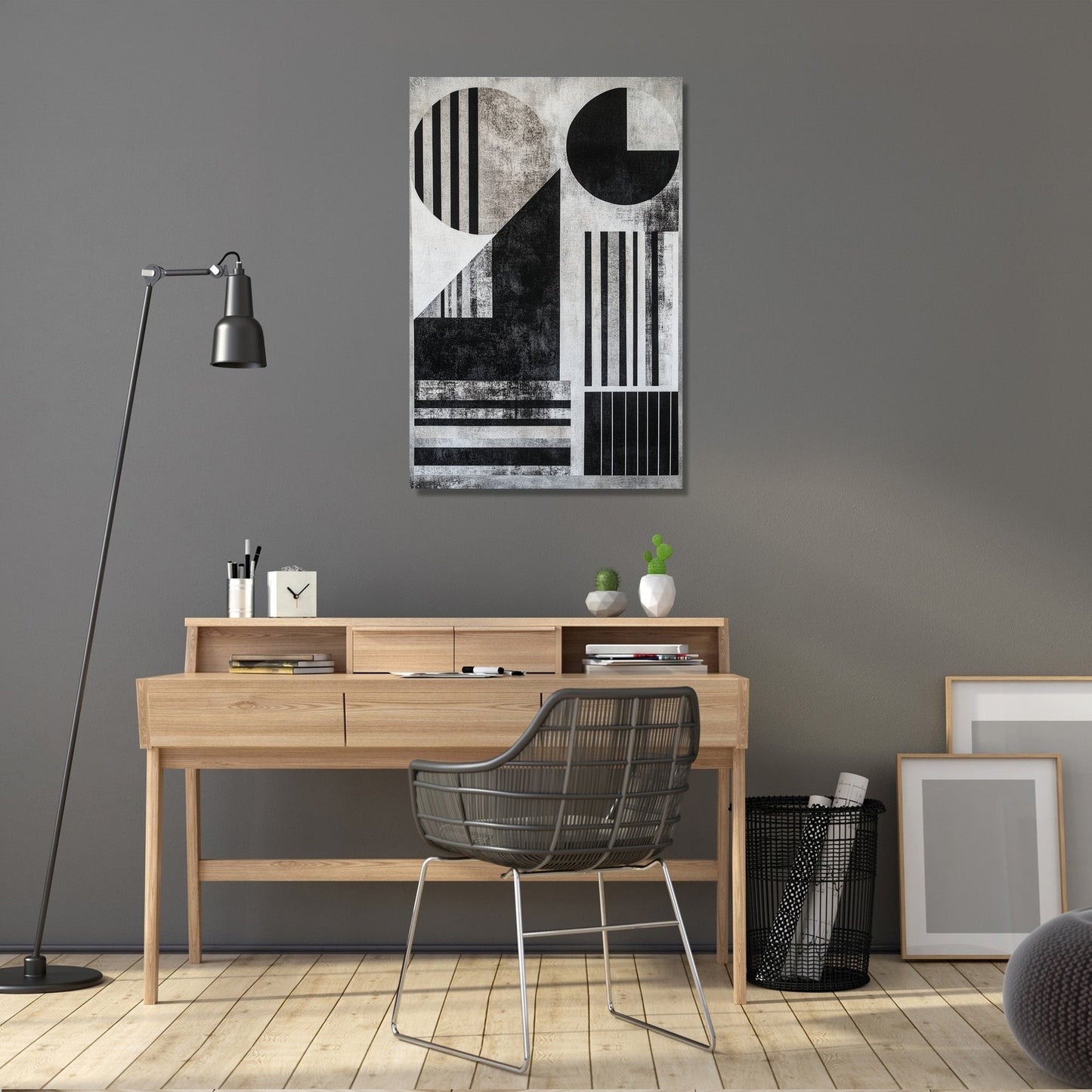 Bauhaus Bohemian Monochrome Canvas