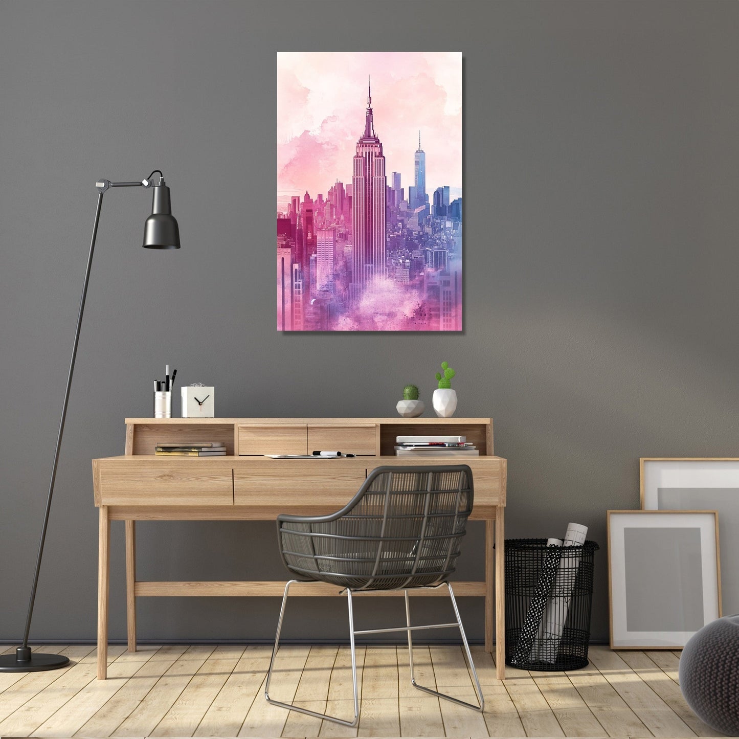Golden Hour Over Empire State Canvas