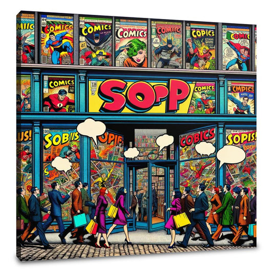 Pop Art Comics Hub Canvas