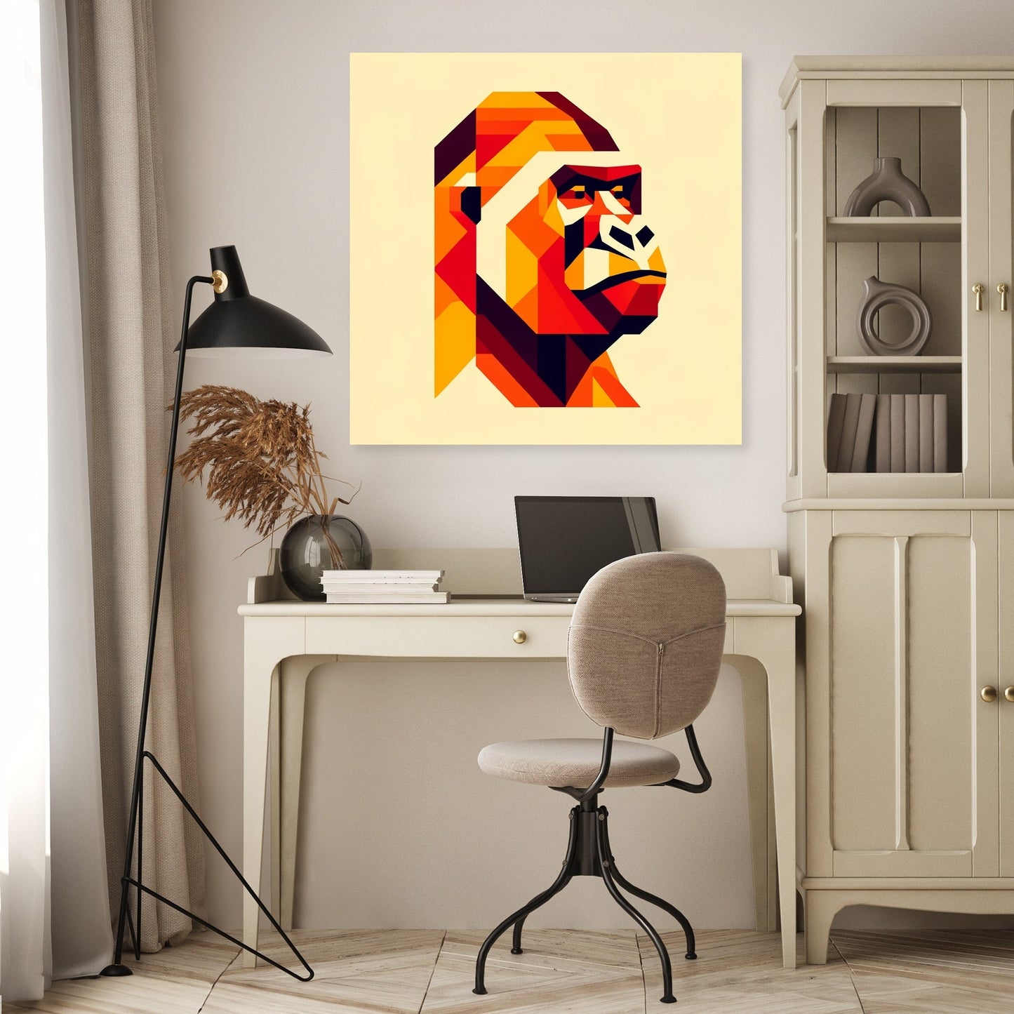 Geometric Gorilla Canvas
