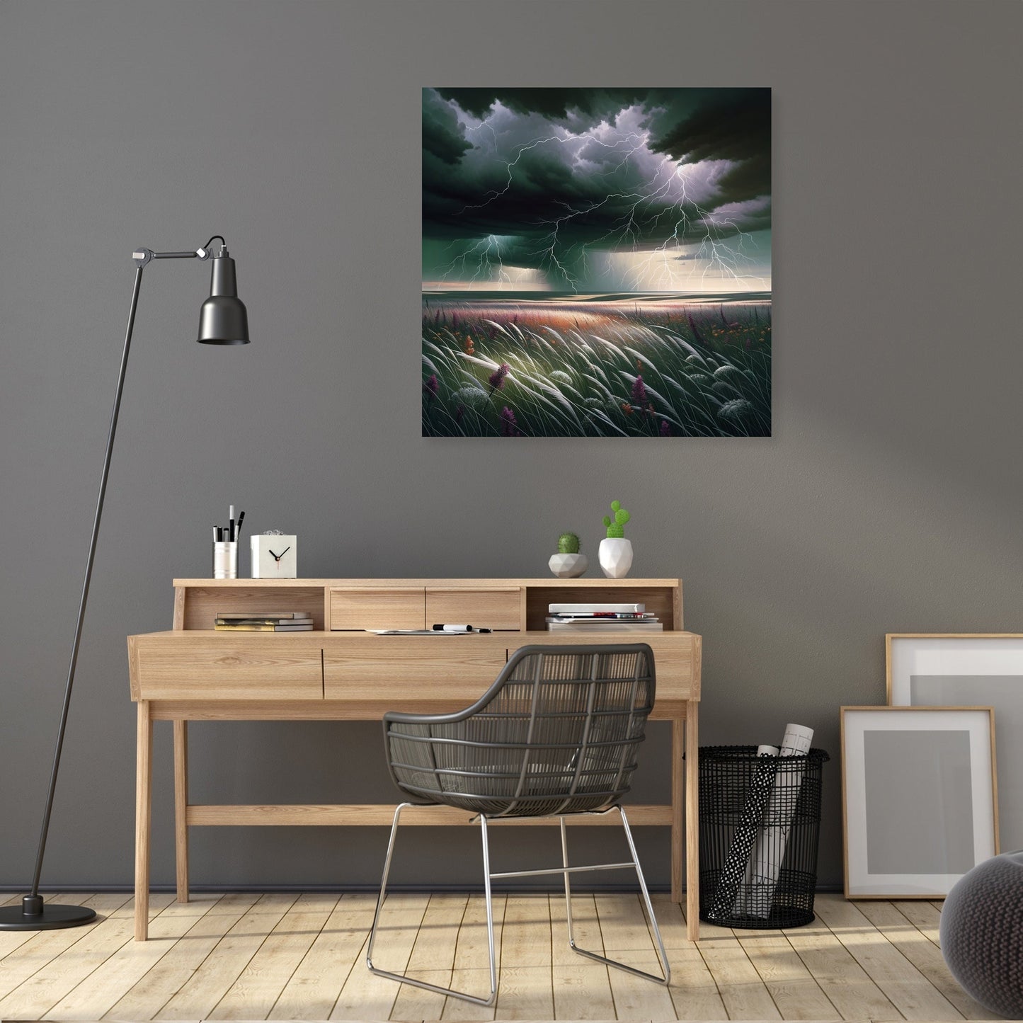 Stormy Prairie Power Canvas