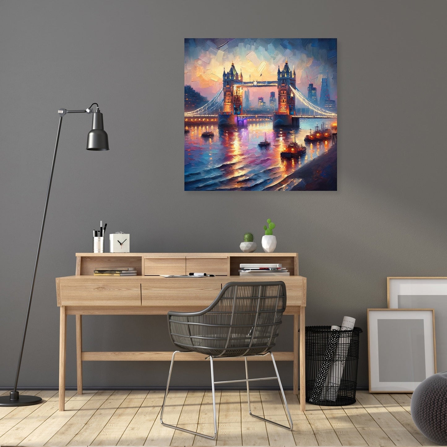 London Tower Bridge Twilight Impression Canvas