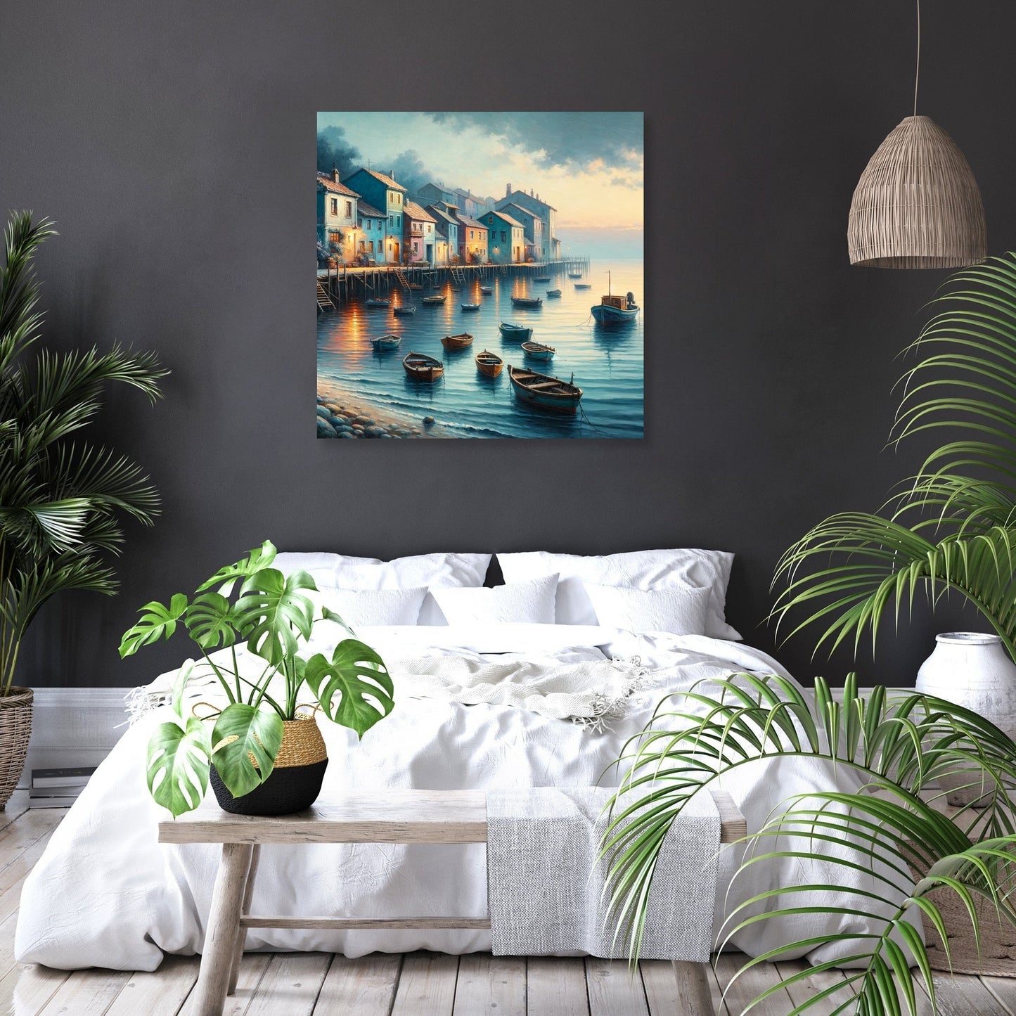 Dusk Harbor Canvas