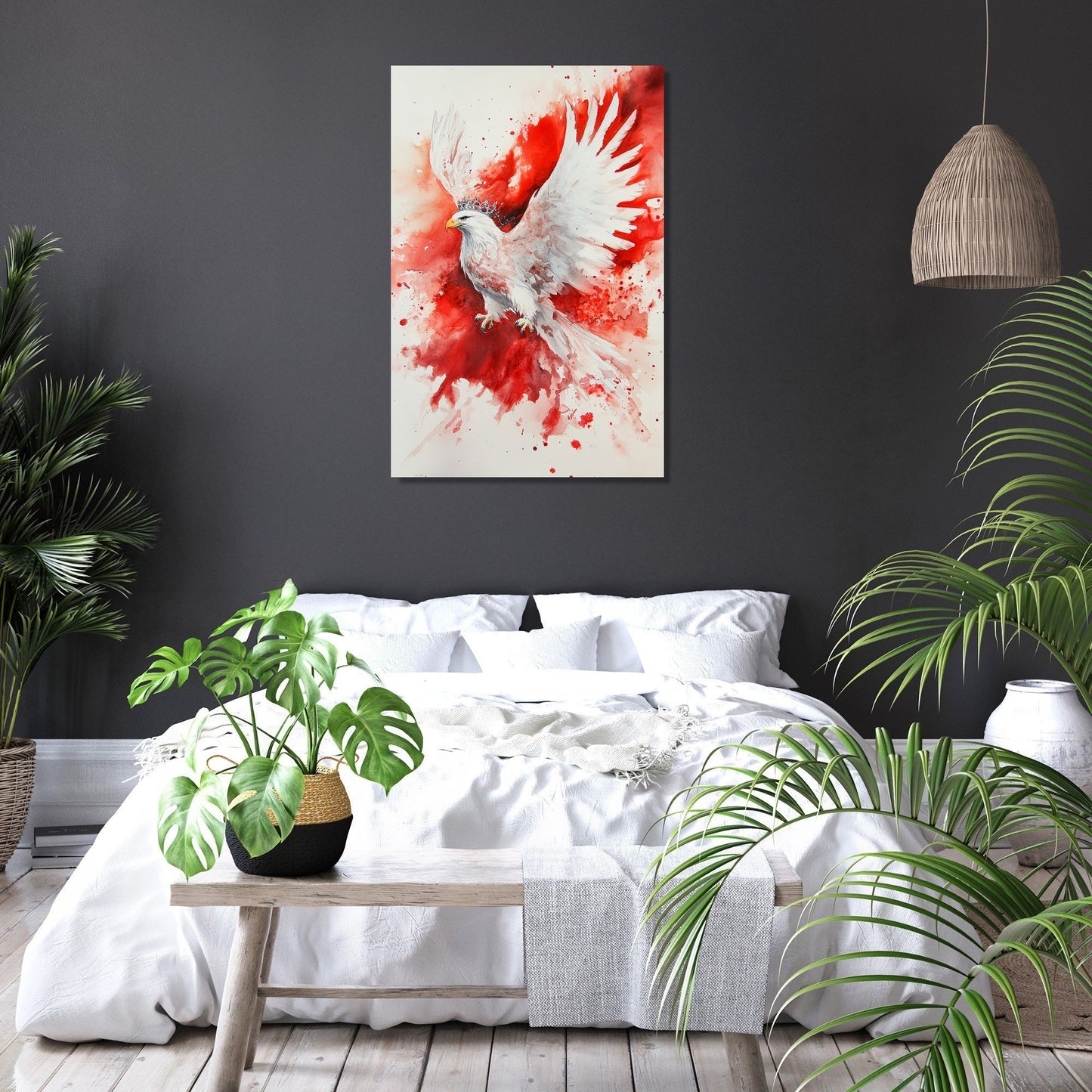 Ethereal Eagle Flag Canvas
