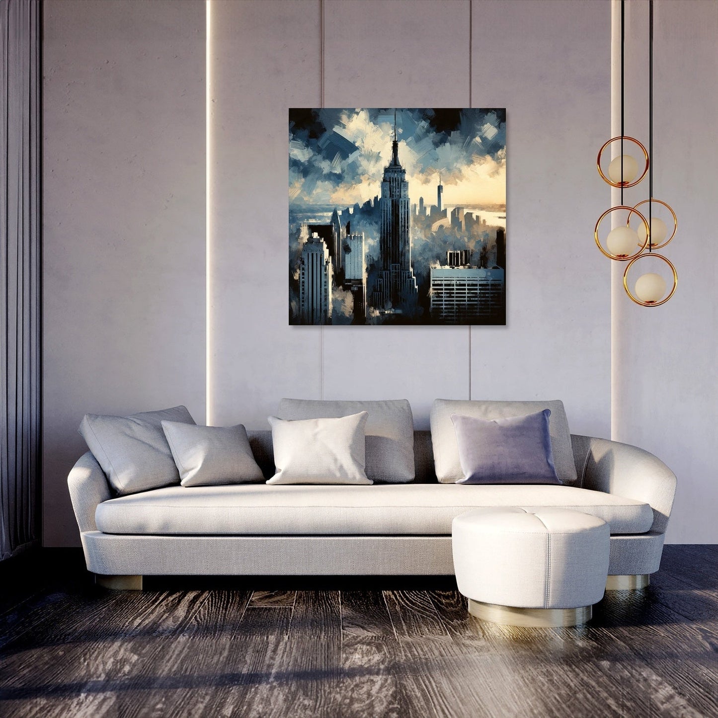 Vintage Skyline Canvas