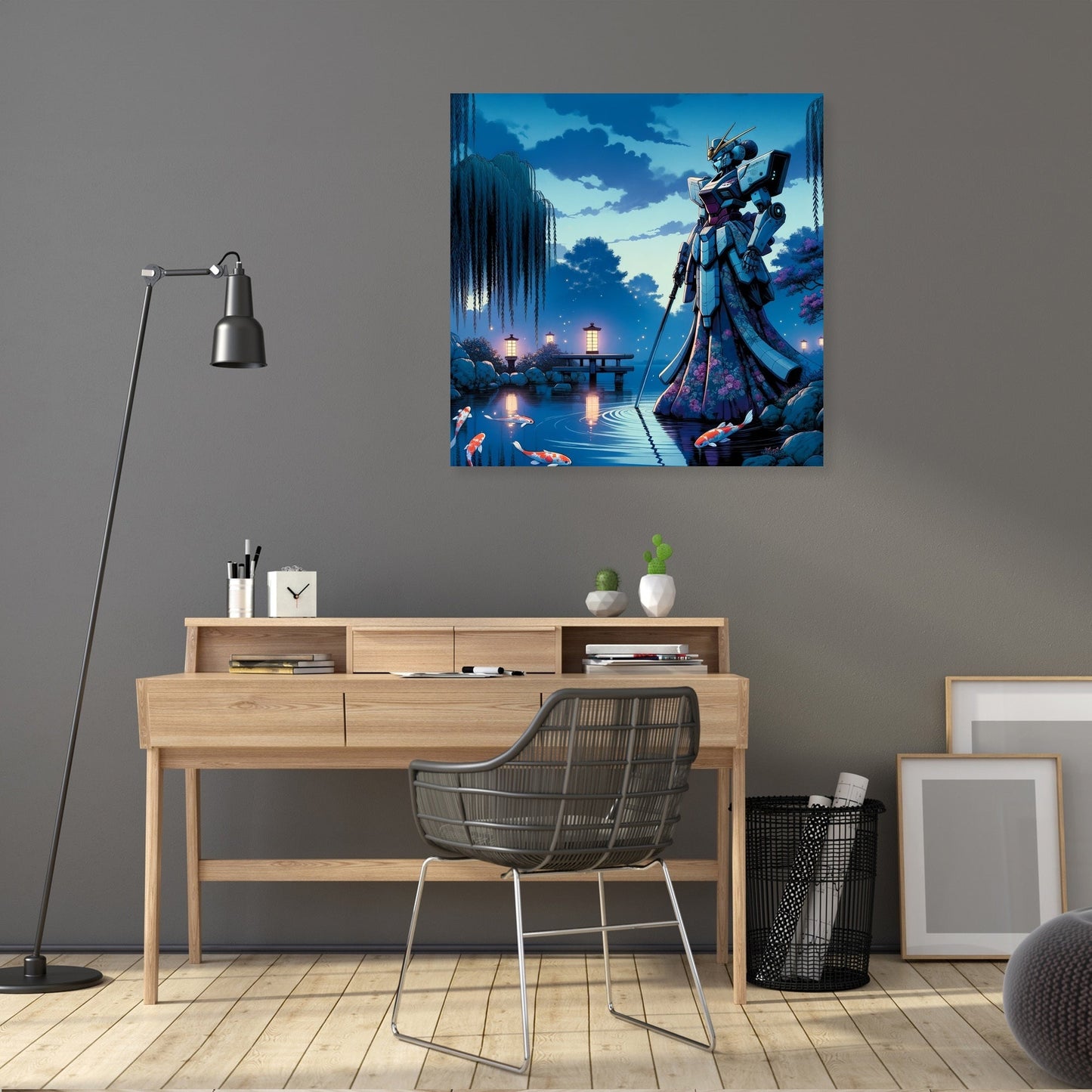 Mecha Geisha at Dusk Canvas