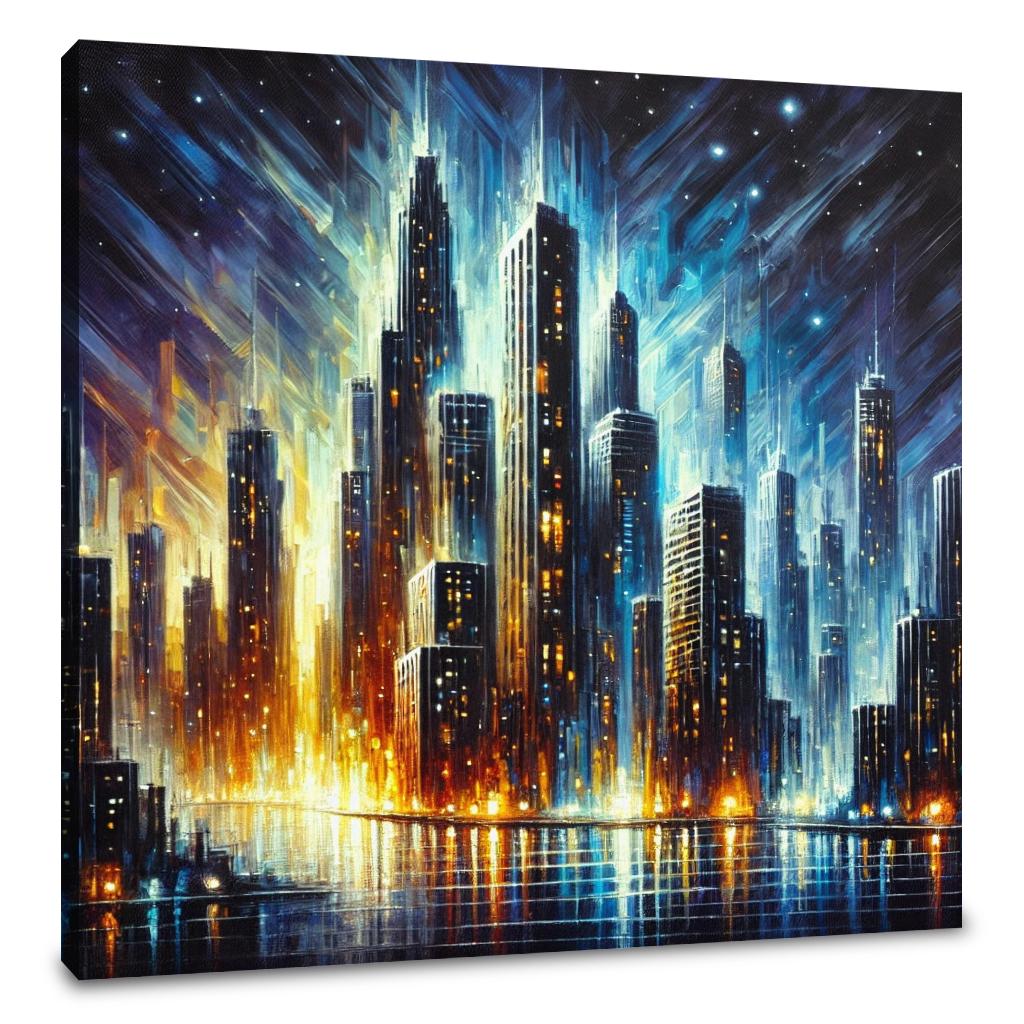 Nocturnal Skyline Canvas