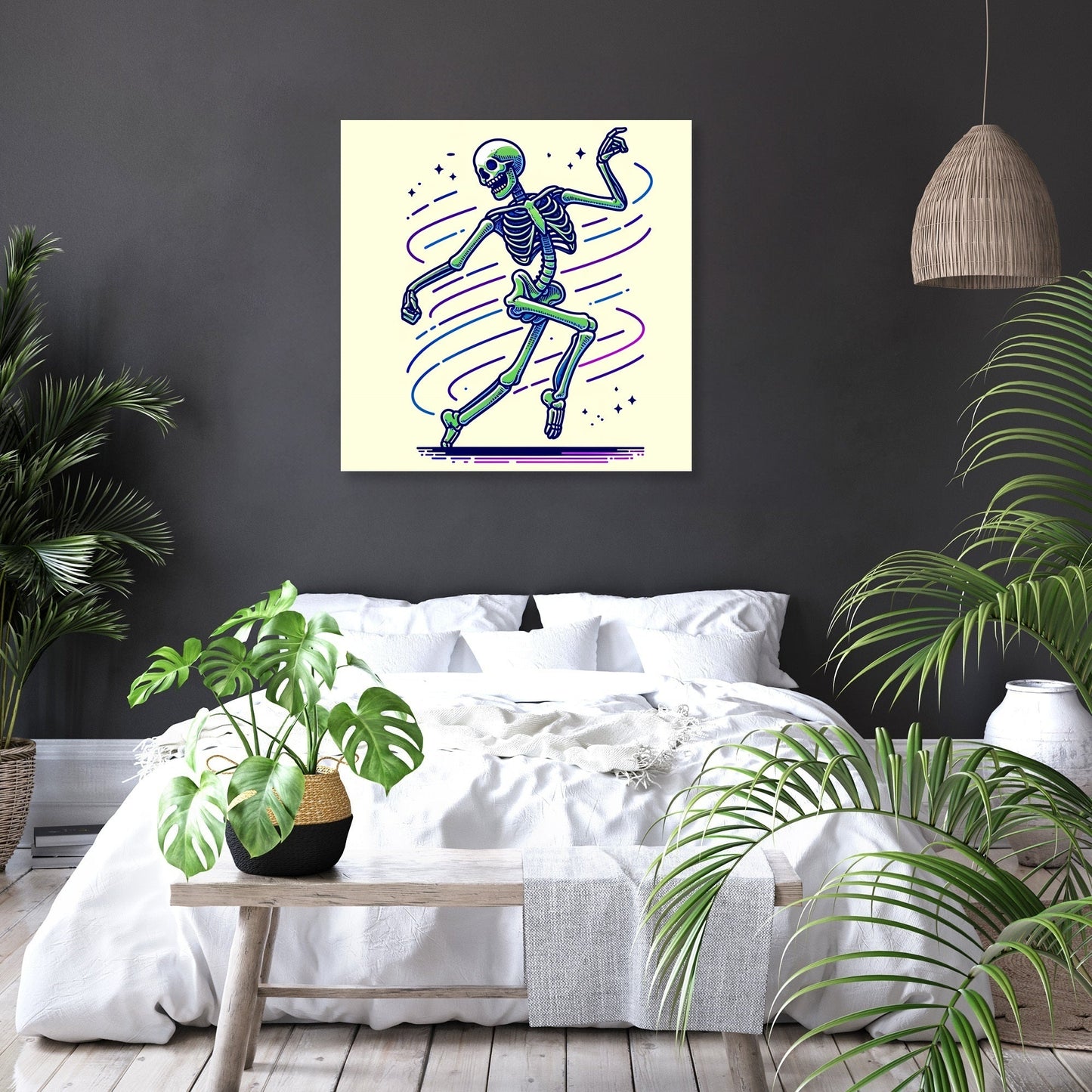 Whimsical Skeleton Canvas