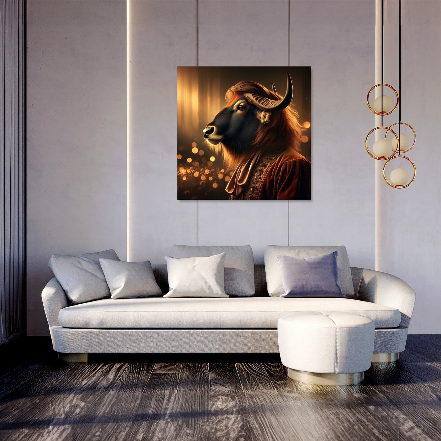 Regal Gnu Dusk Portrait Canvas