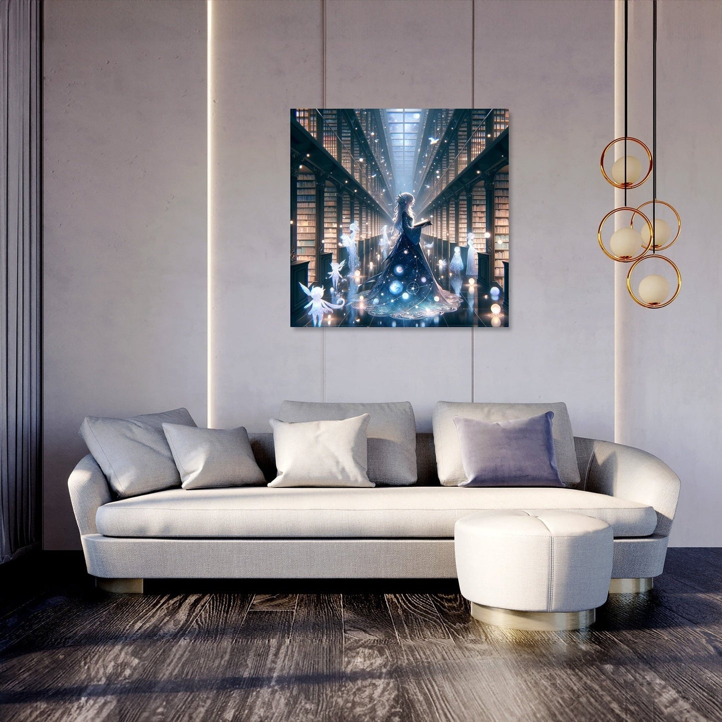 Celestial Librarian's Realm Canvas
