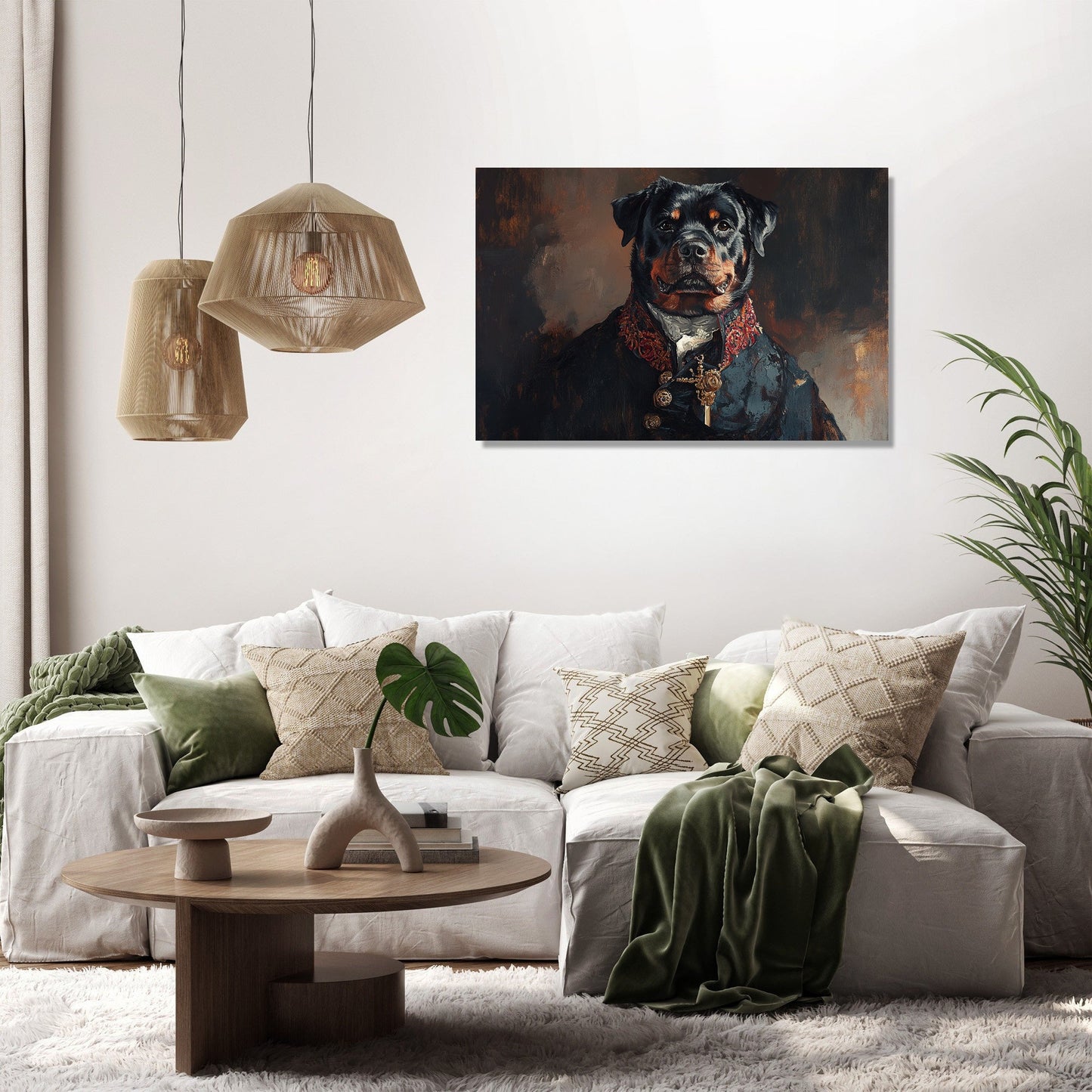 Regal Rottweiler Canvas