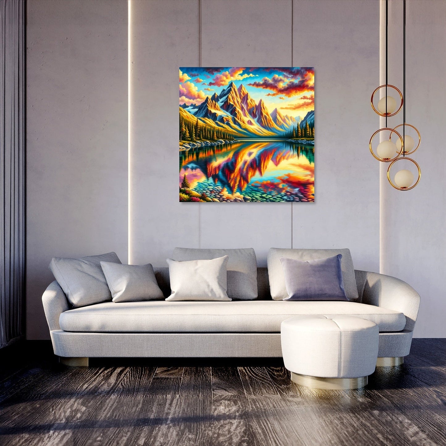 Majestic Mountain Reflection Canvas