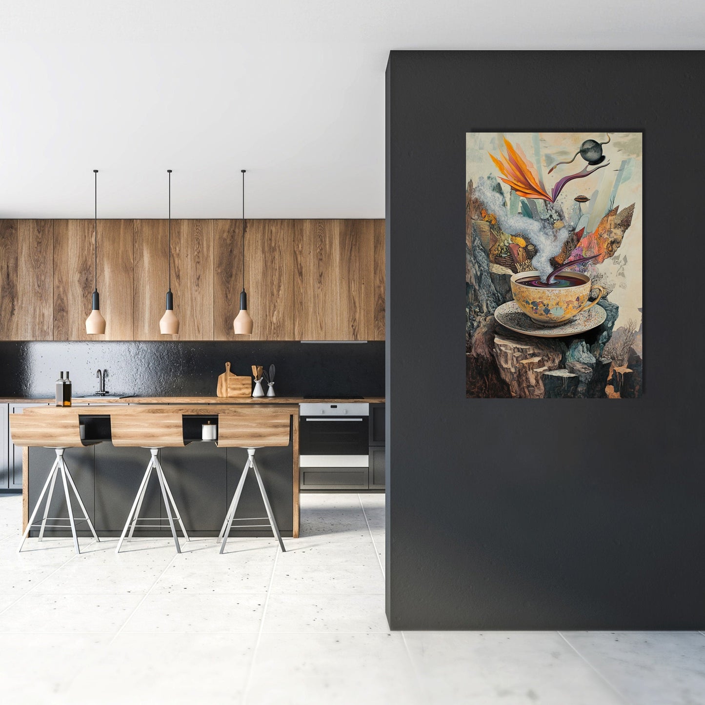 Absurd Teacup Dream Canvas