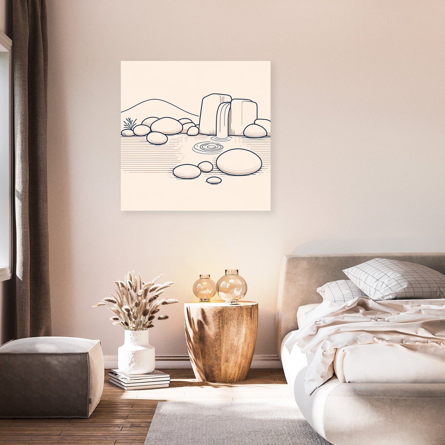 Zen Garden in Pastel Canvas