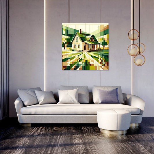 Countryside Geometry Canvas