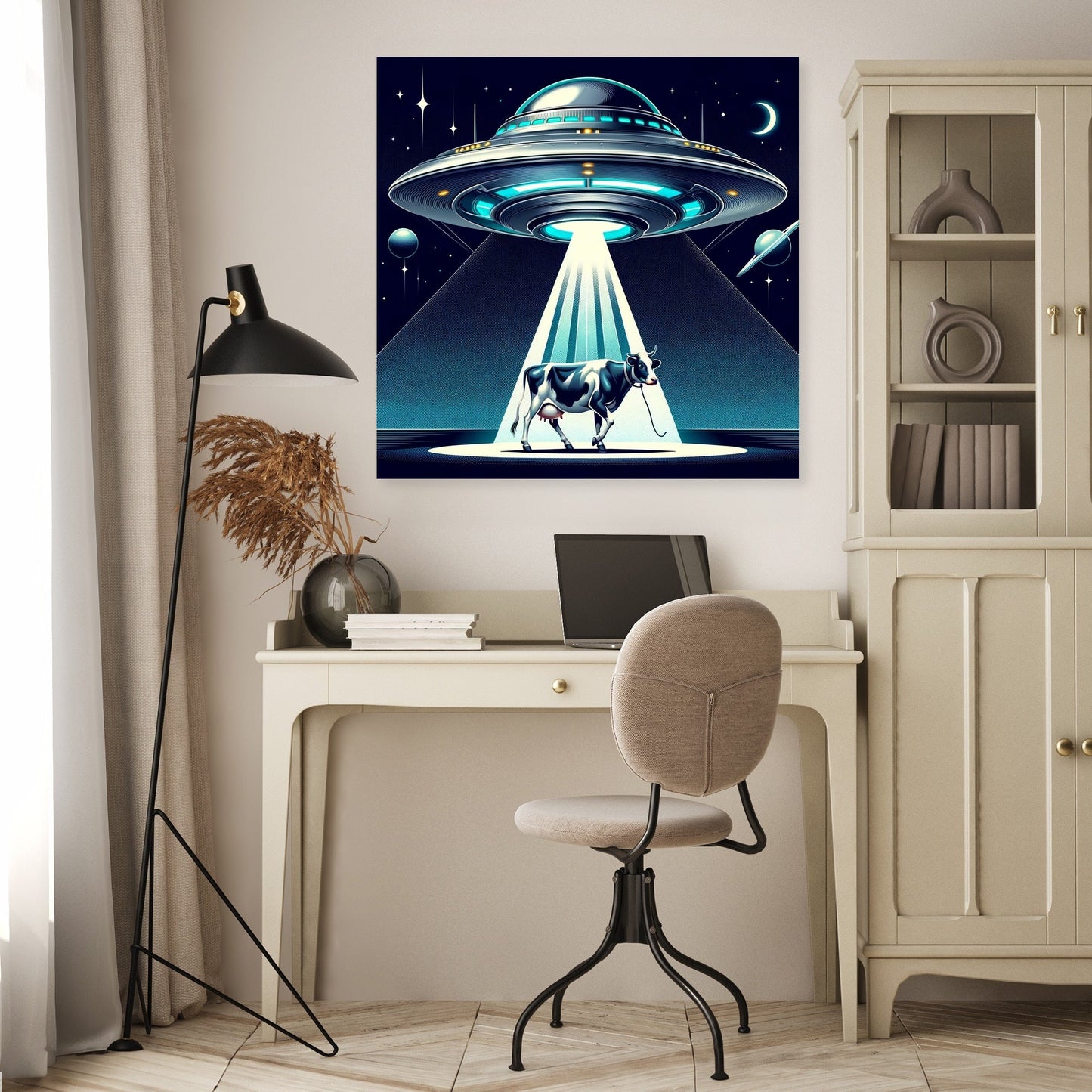 Futuristic Abduction Canvas