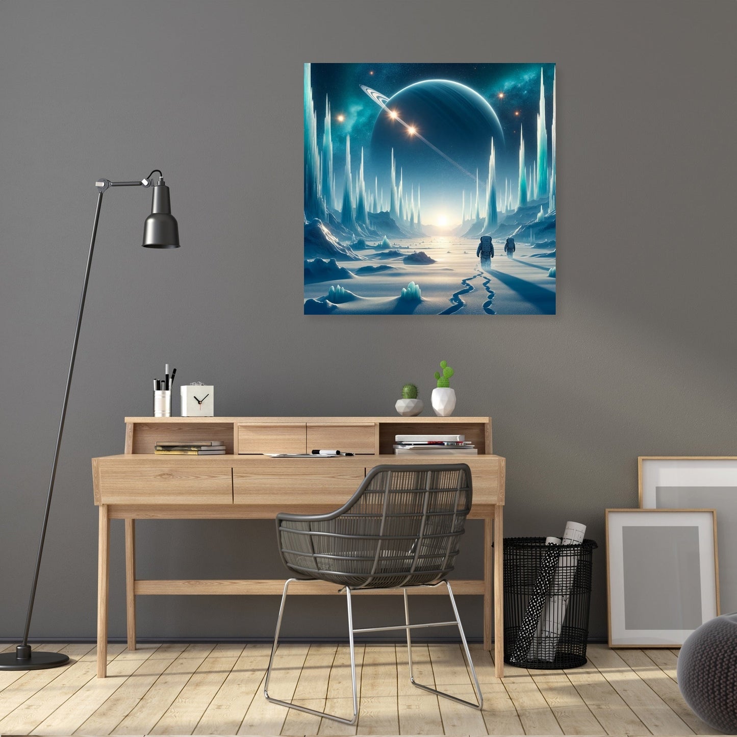 Icy Moon Explorers Canvas