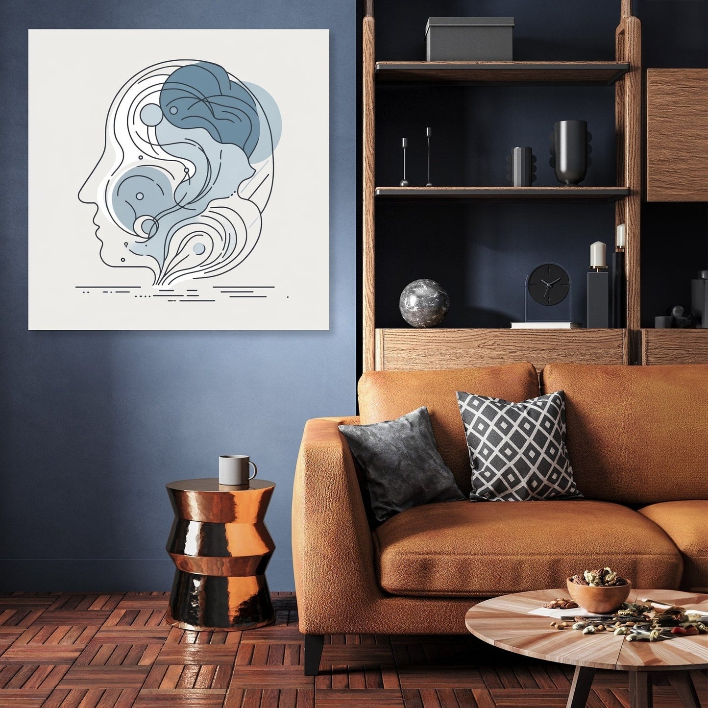 Abstract Thoughts in Cold Colors Canvas