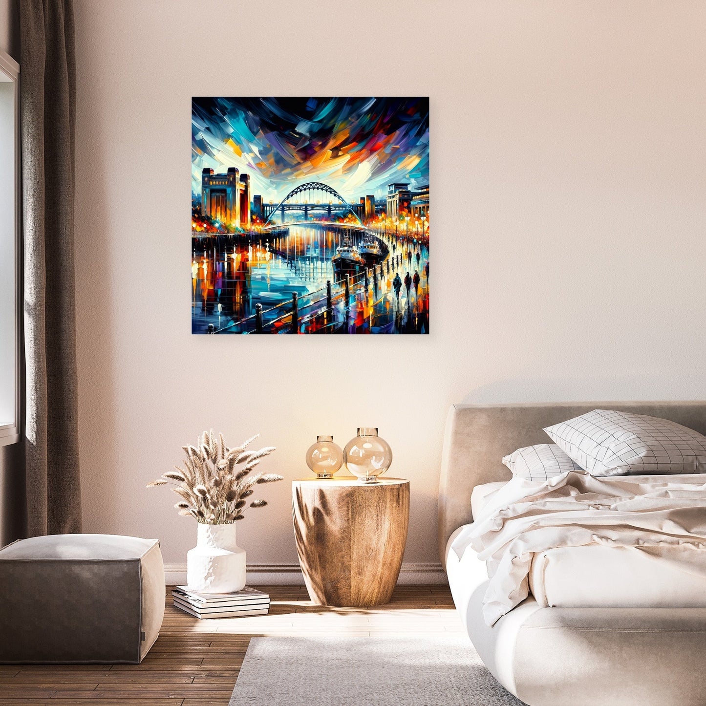 Newcastle Quayside Evening Vibrance Canvas