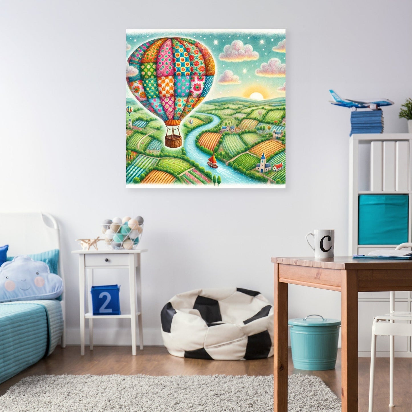 Dreamy Balloon Adventure Canvas