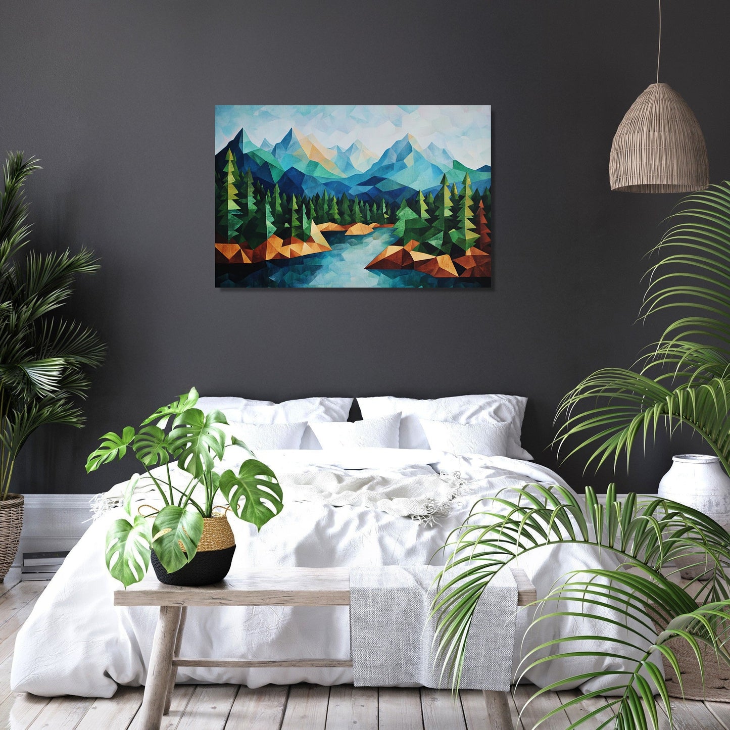 Triangular Forest Canvas
