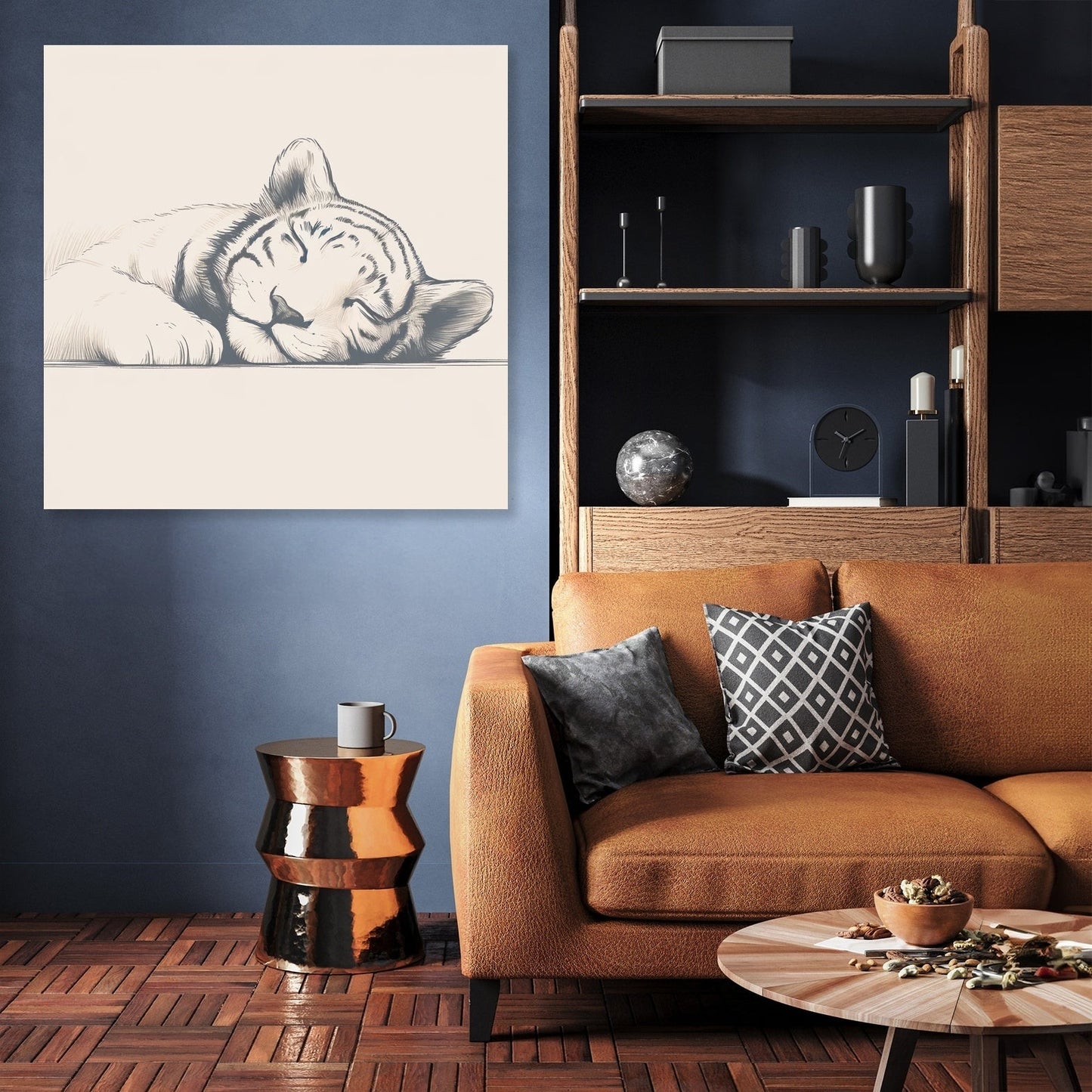 Serenity Tiger Sketch Canvas
