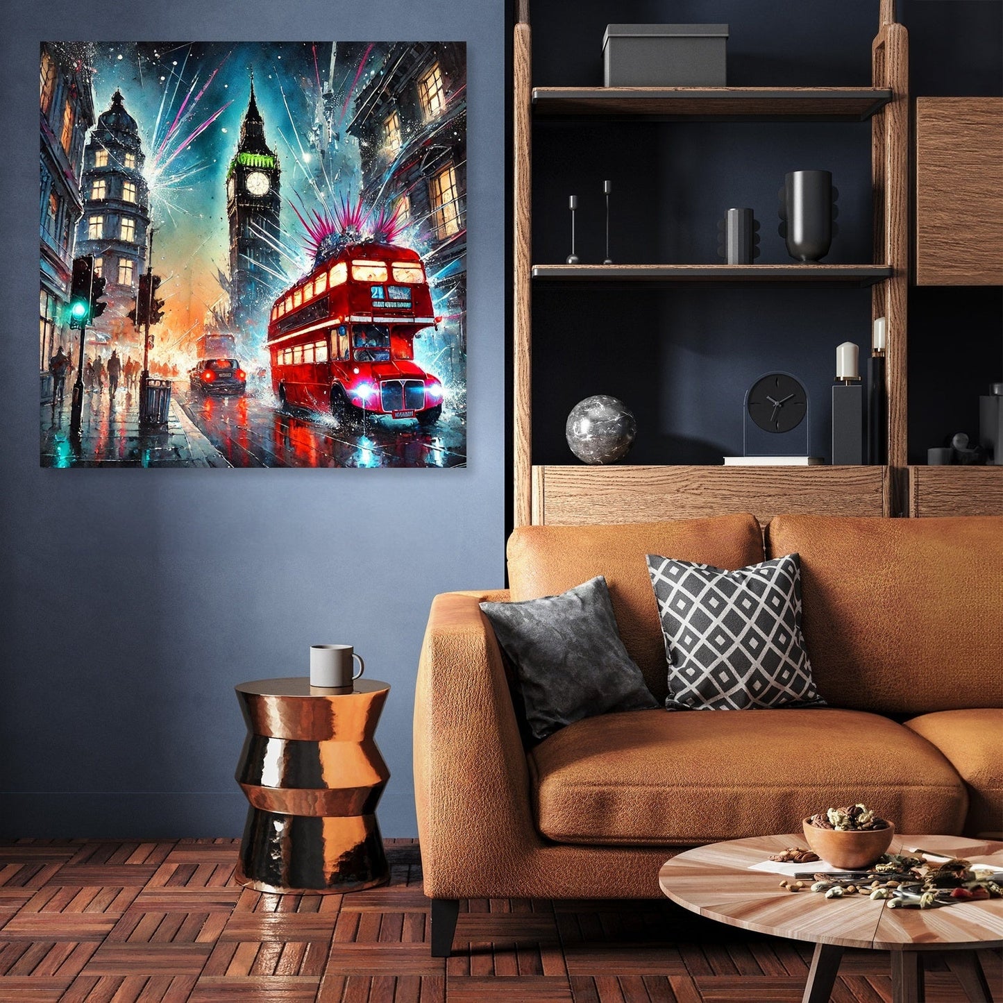 Neon Chaos London Canvas