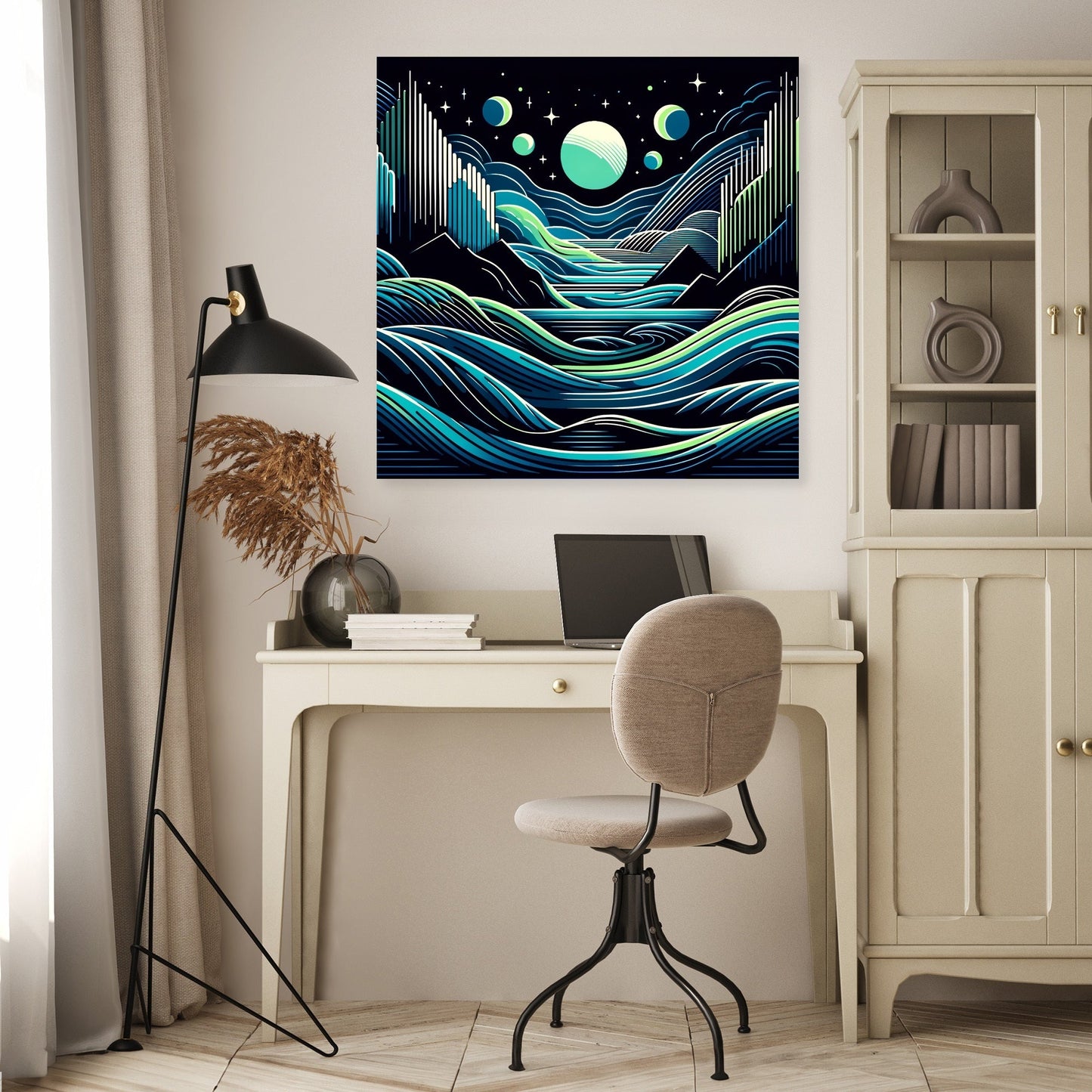 Midnight Waves Canvas