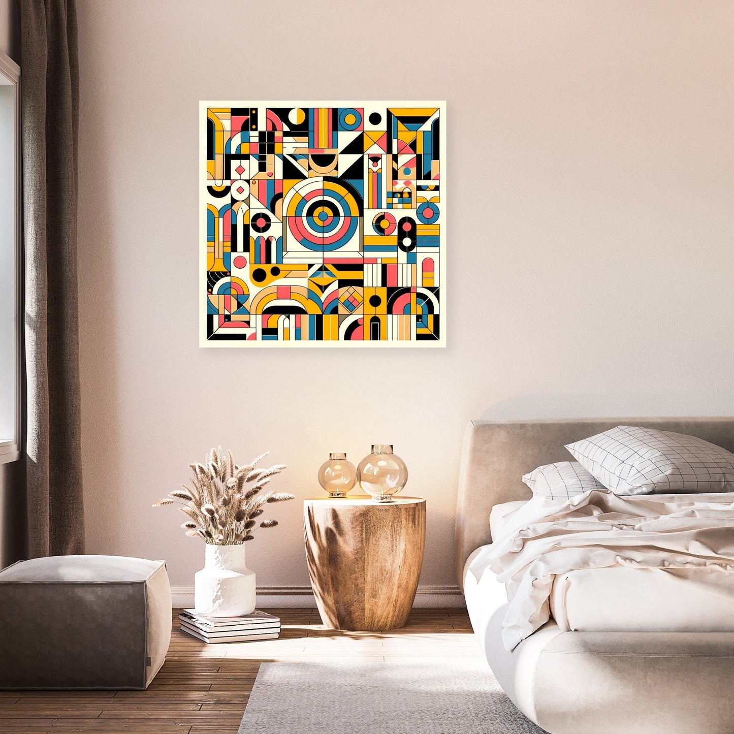 Vibrant Geometric Harmony Canvas