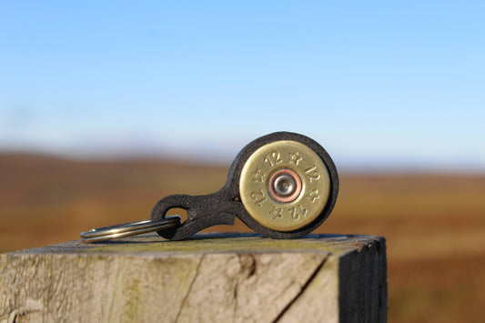 Boult Upcycled Shotgun Cartridge Key Ring with Leather Strap