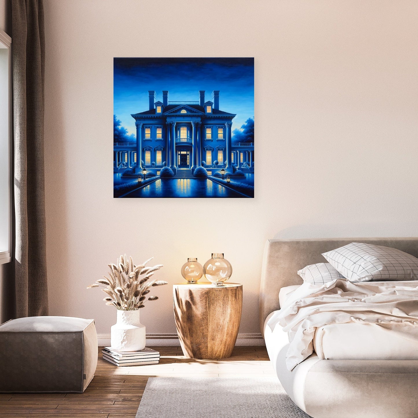 Twilight Grace Mansion Canvas