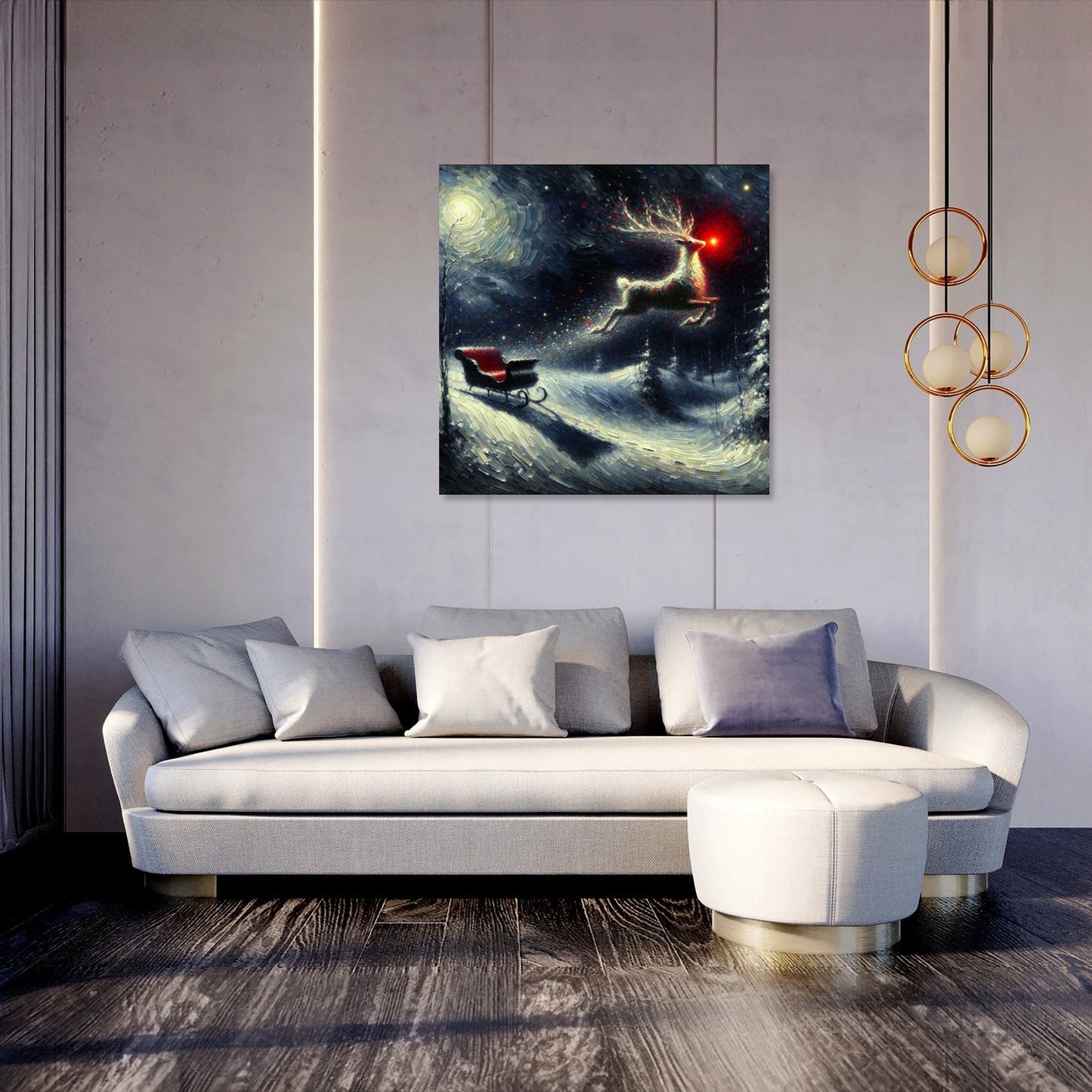 Stardust Christmas Night Canvas