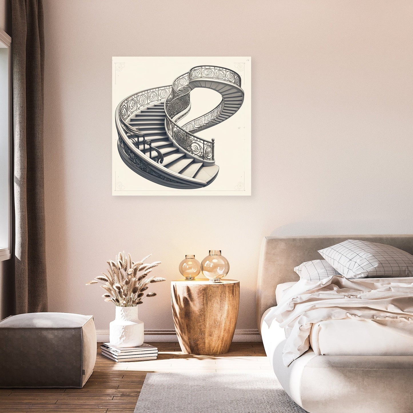 Elegant Spiral Canvas