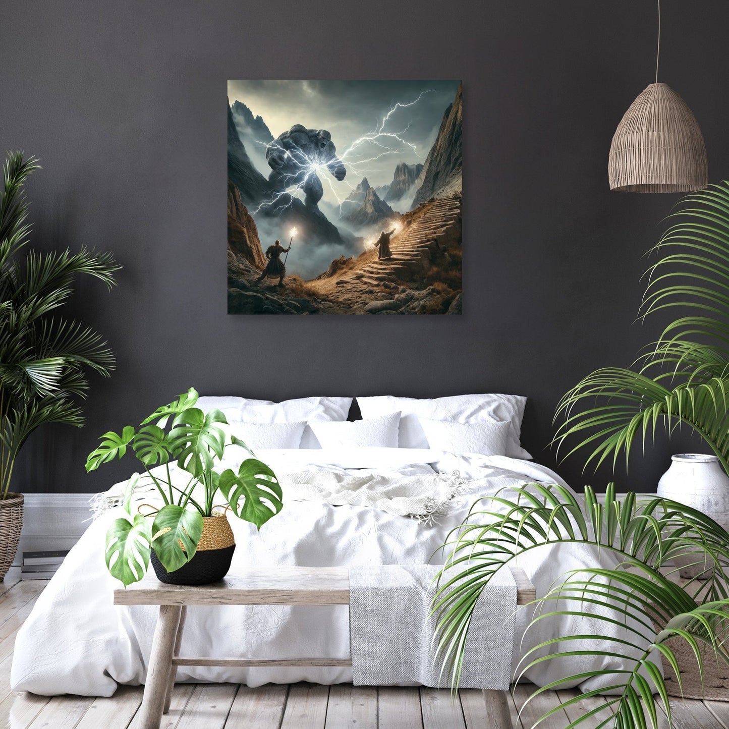 Mountain Pass Showdown Canvas