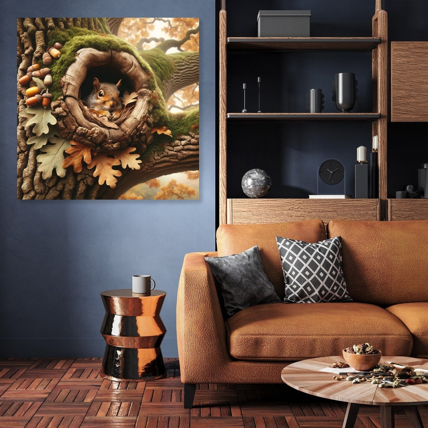 Autumn Squirrel Hollow Canvas