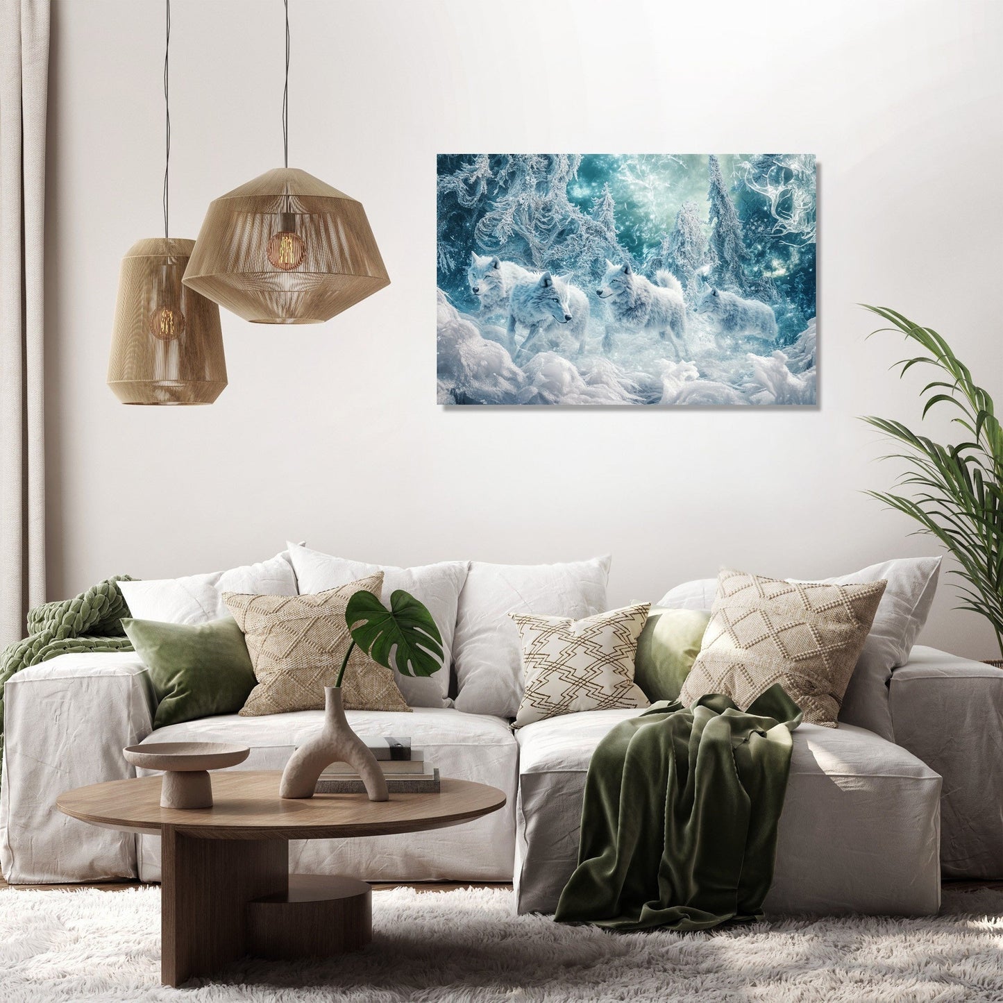 Ethereal Wolf Pack Canvas