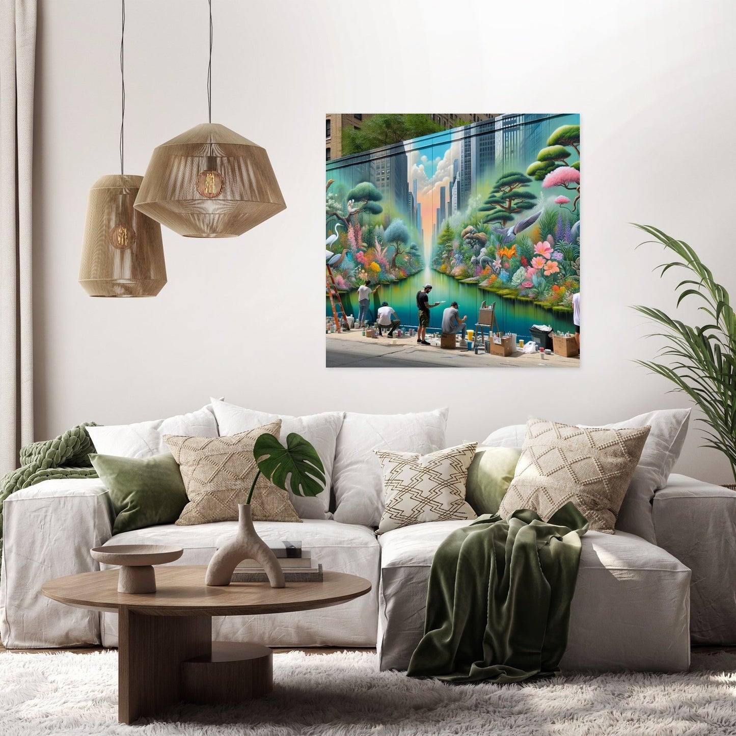 Urban Garden Mural Canvas