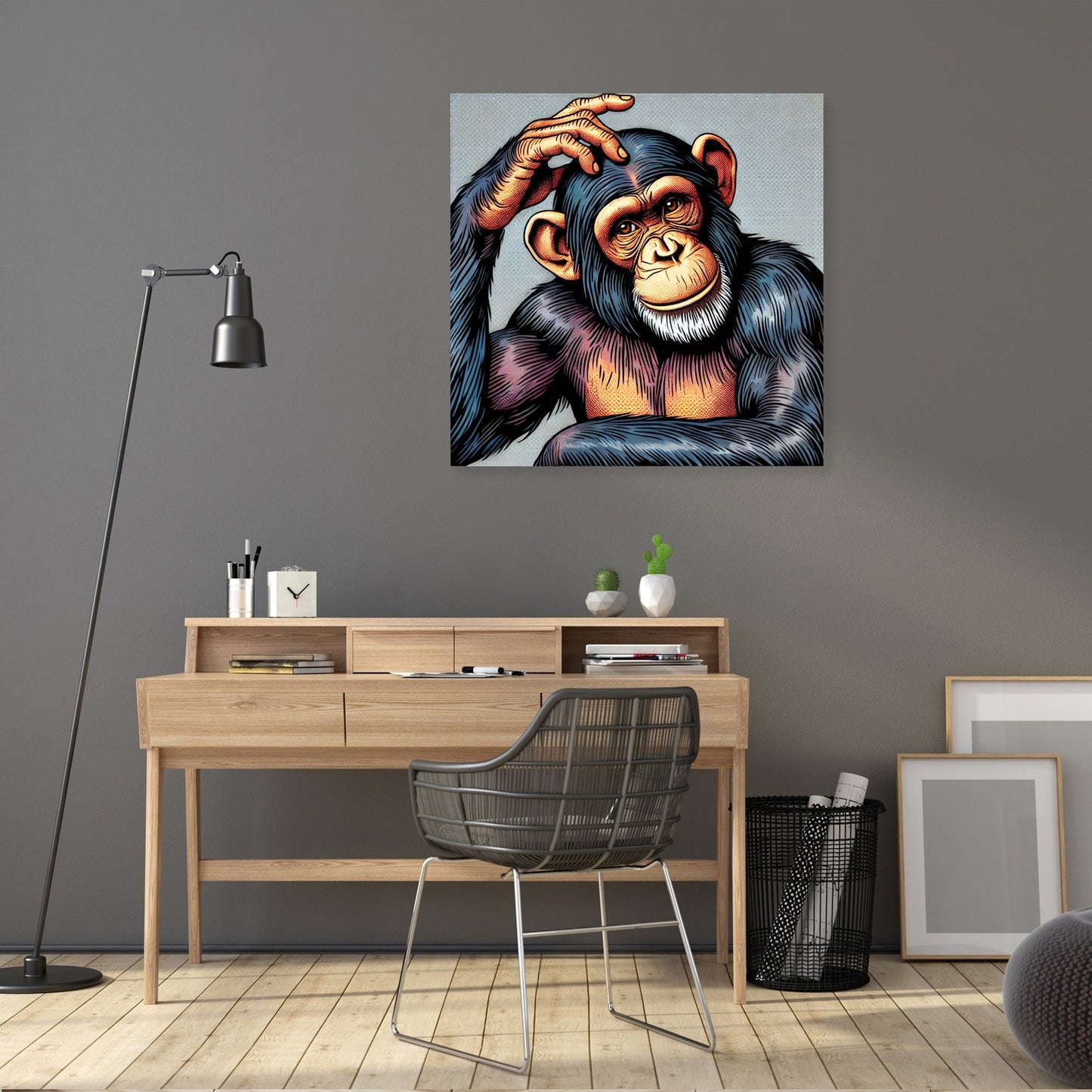Thoughtful Chimp Canvas
