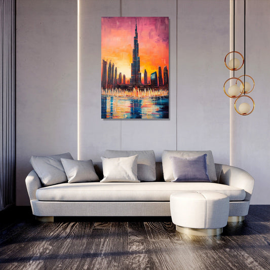 Burj Khalifa Sunrise Canvas