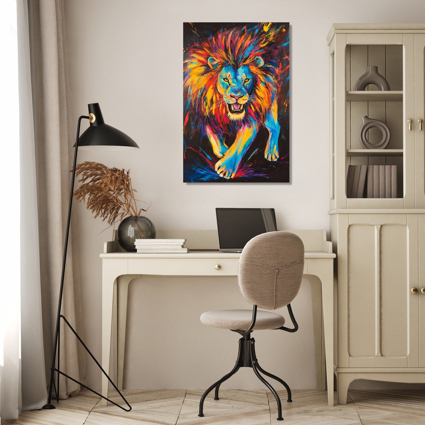 Lion's Vivid Roar Canvas
