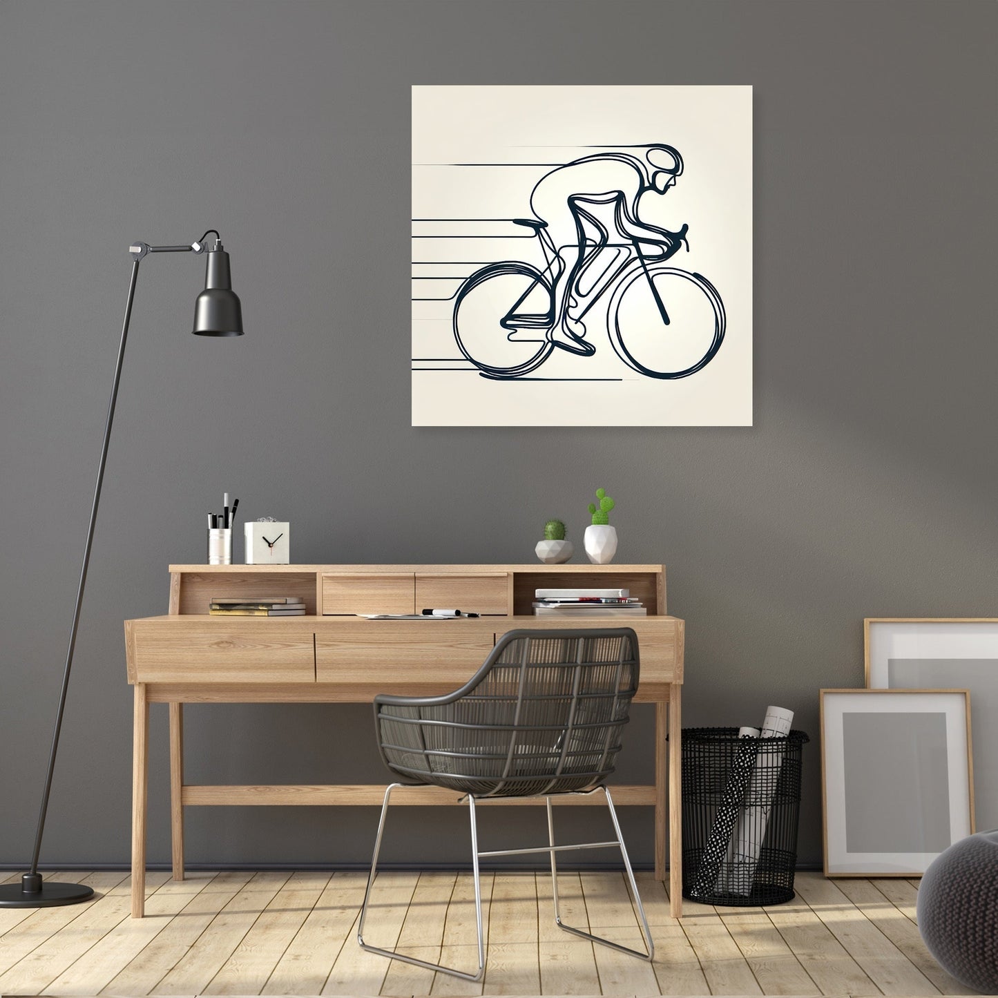 Dynamic Cyclist Canvas